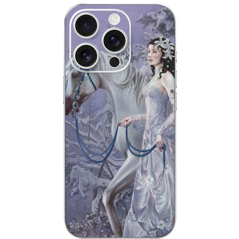 Fairy with Horse in Snow by Nene Thomas iPhone 16 Pro Skin